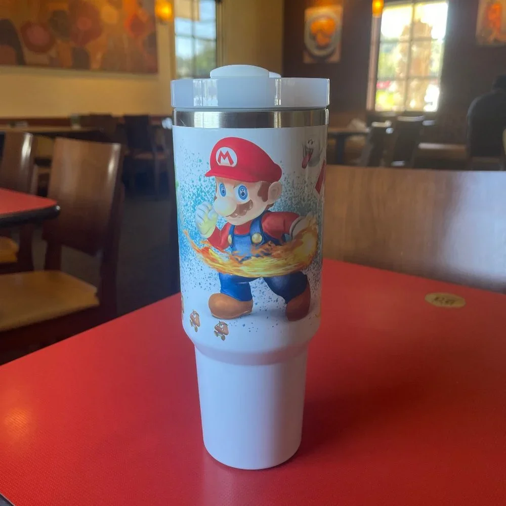 Custom Nintendo Super Mario Bros Tumbler 40 oz tumbler with hand…